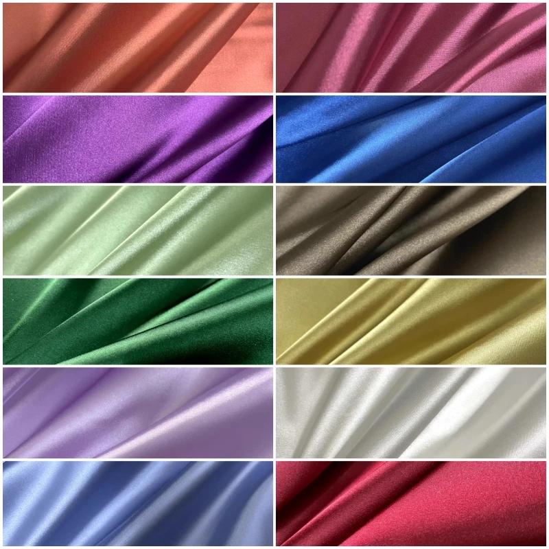 100x150cm Solid-color Satin Export Sandine Soft Impermeable Clothing Fabric DIY Colored Light Pajamas Evening Wear Flowing