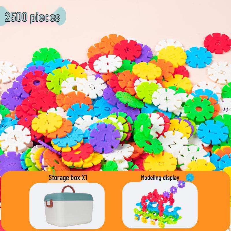 Children's Educational Snowflake Building Blocks - Early Learning Toy for Kindergarten