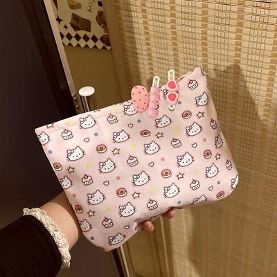 Süße Süße Sanrio Hello Kitty Kosmetiktasche Mädchen Kt Katze Make-up-Tasche Hohe Kapazität Reise Tragbar Aufbewahrungstasche Organizer Beutel Geschenk