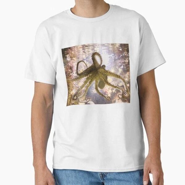 Blue Ocean Sea Monster Octopus Classic TShirt Made In UsaAus TShirt S2xl S