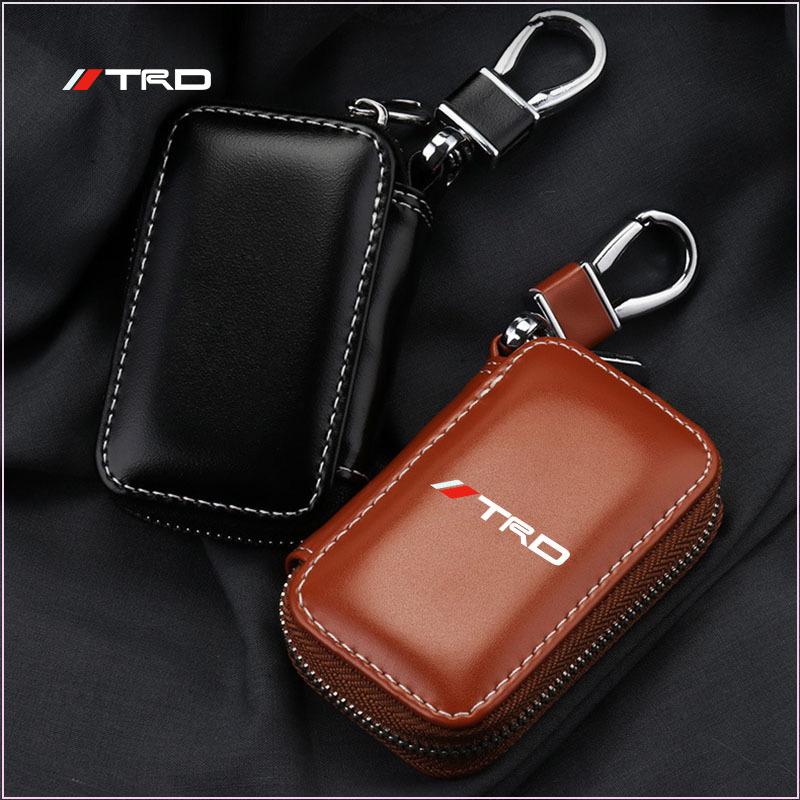 Car Key Holder Pouch Wallet Housekeeper Key Case Mini Card Bag for Toyota GR GTR GAZOO Racing Logo Auris Pruis RAV4 CHR Corolla CAMRY