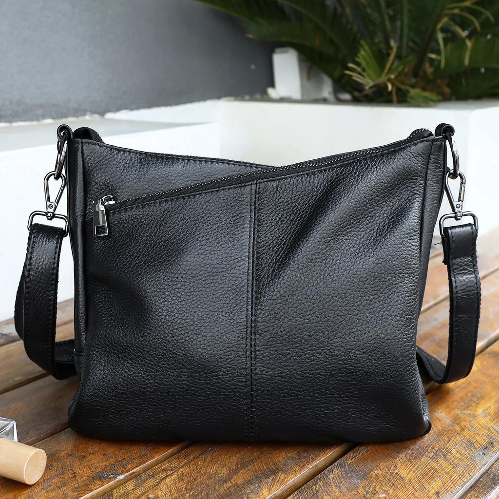 2026 New Women's Genuine Soft Cow Leather Crossbody & Cvertible Shoulder Bag - Spacious & Effortless Quality Bag for Commuting