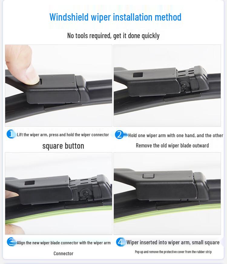 Geely Boyue Pro 2020 Frameless Wiper with Rubber Strip