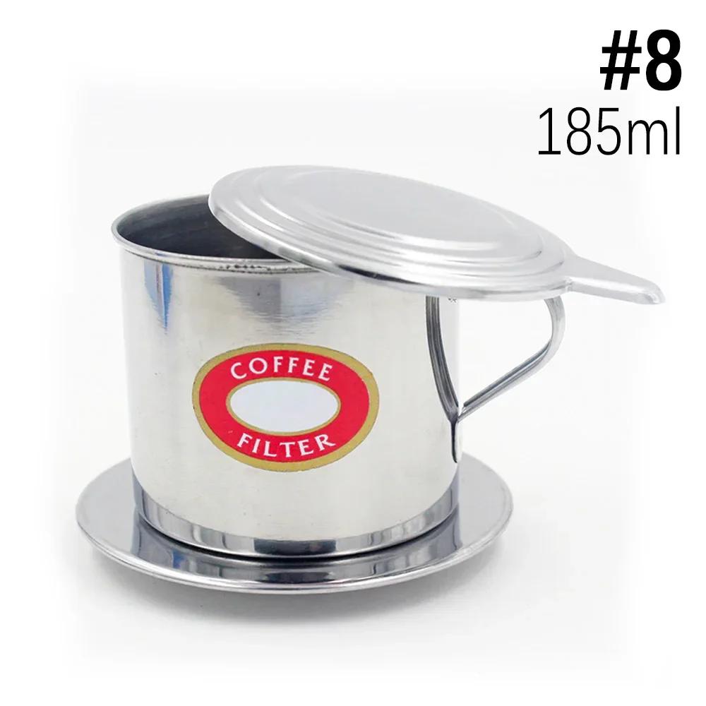 Vietnamese Coffee Filter Stainless Steel Vietnamese Style Coffee Dripper Maker Pot Infuse Cup Portable Coffee Drip Filter