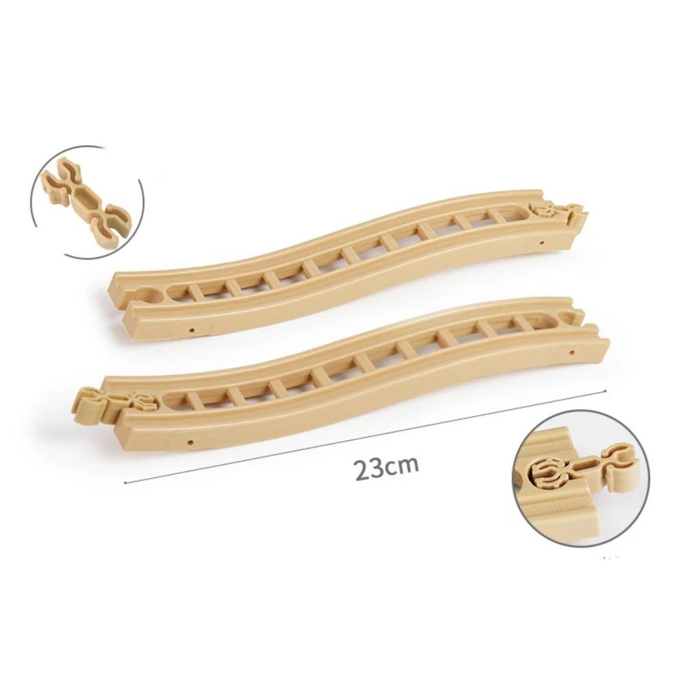 New Wooden Train Track Adapter Rail Building Block Connector Compatible All Brand Wood Railway Wooden Train Track Accessories