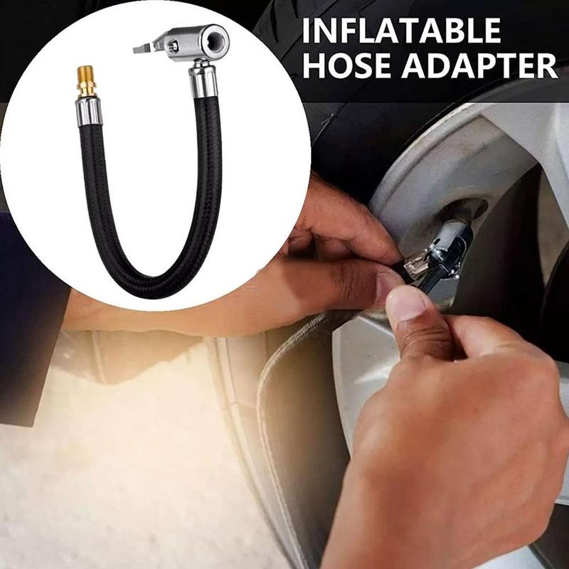 10CM Car Tire Inflator Hose Extension Tube Inflation Tube Adapter Connector Hose Car Exterior Accessories Cannot Deflate