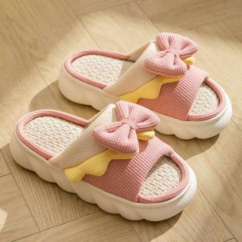 Women's Winter Non-Slip Plush Slippers - Thick-Soled, Warm Indoor Cotton Slippers