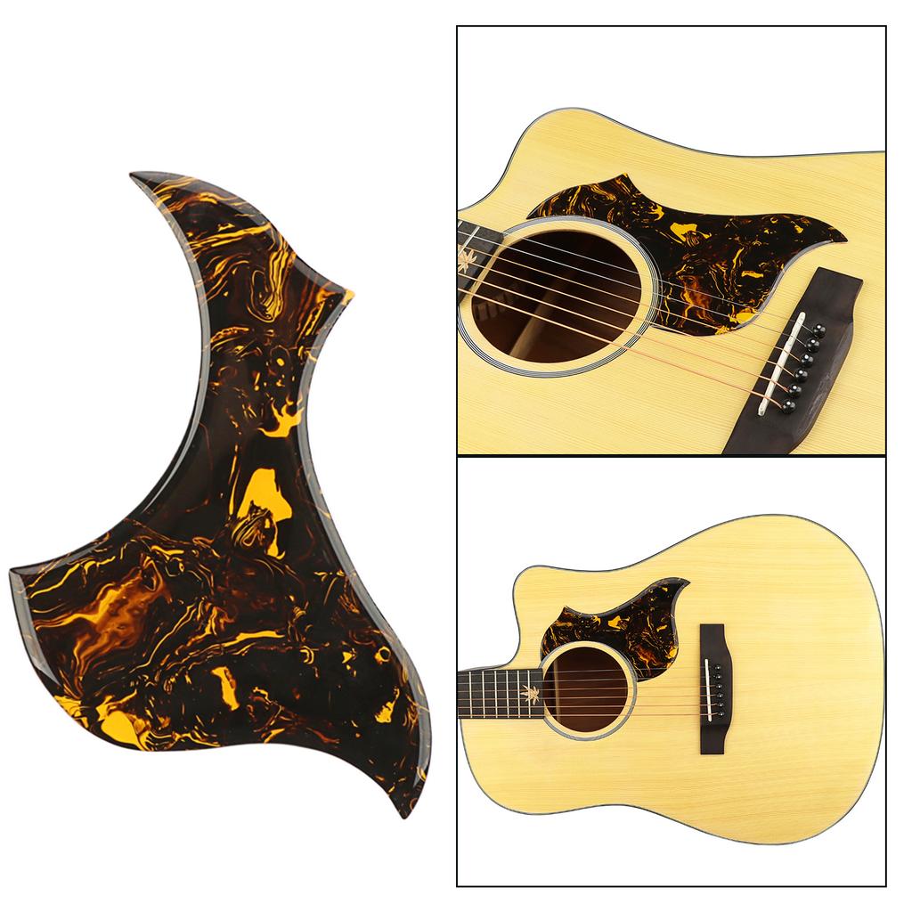 Professional Guitar Pickguard Guitar Protective Cover Guitar Protector Yellow Pattern Guitar Pickguard PVC Texture
