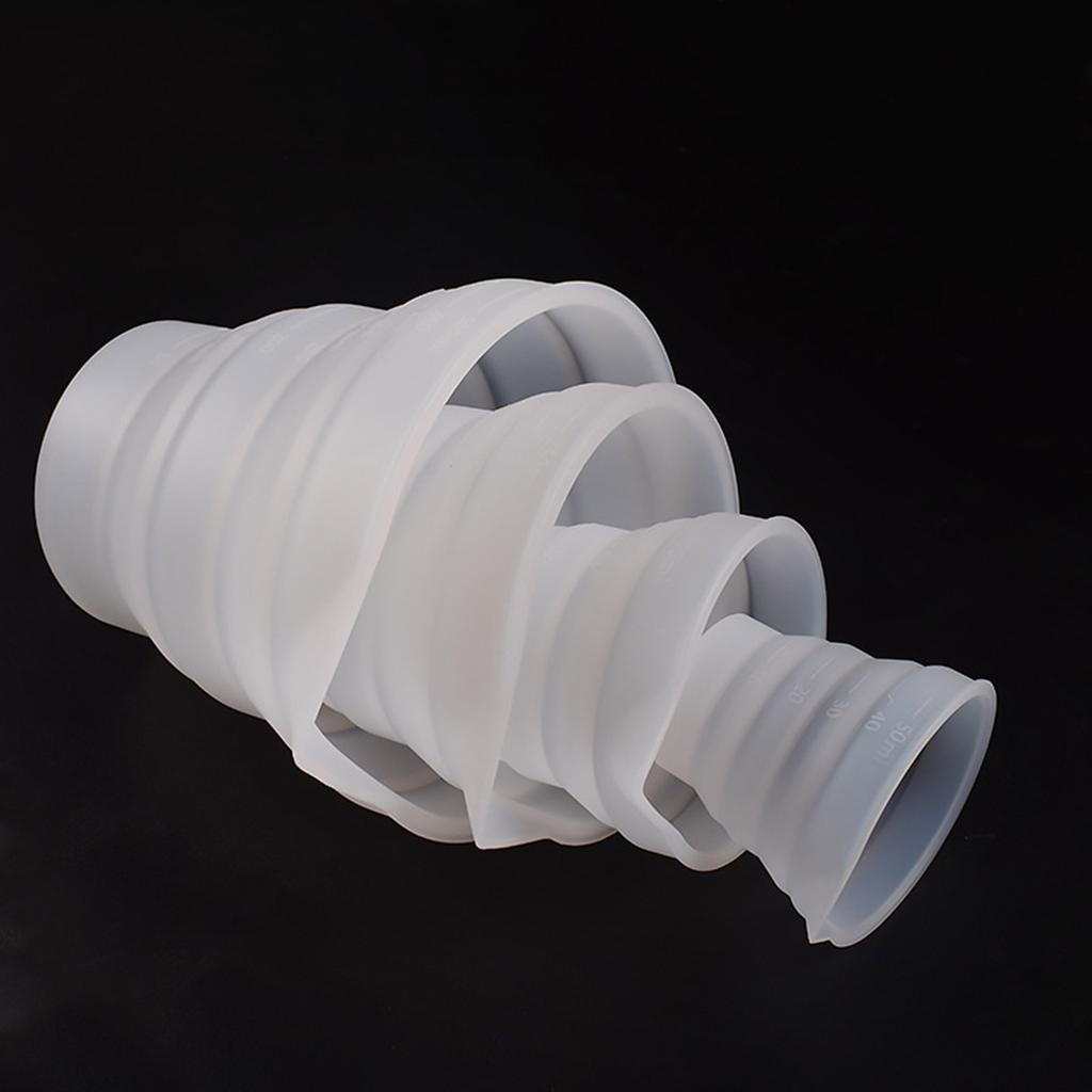 Foldable Silicone Measuring Cup Mold Folding Cup Epoxy Resin Casting Mould DIY Jewelry Tool for Resin Art and Crafts