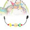 Cozy Wooden Baby Rocking Chair Toy Stand With Colorful Plush Toys For Infant Enjoyment