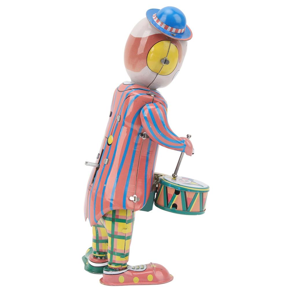 Walking Robot Clockwork Toy Vintage Metal Collectible Interesting Handmade Repairman Robot Windup Toys for Birthday Gift Decoration