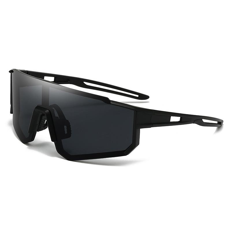 Functional Oversized Sunglasses Personality Trend Integrated Colorful Lenses Sun Protection Sunglasses 3256