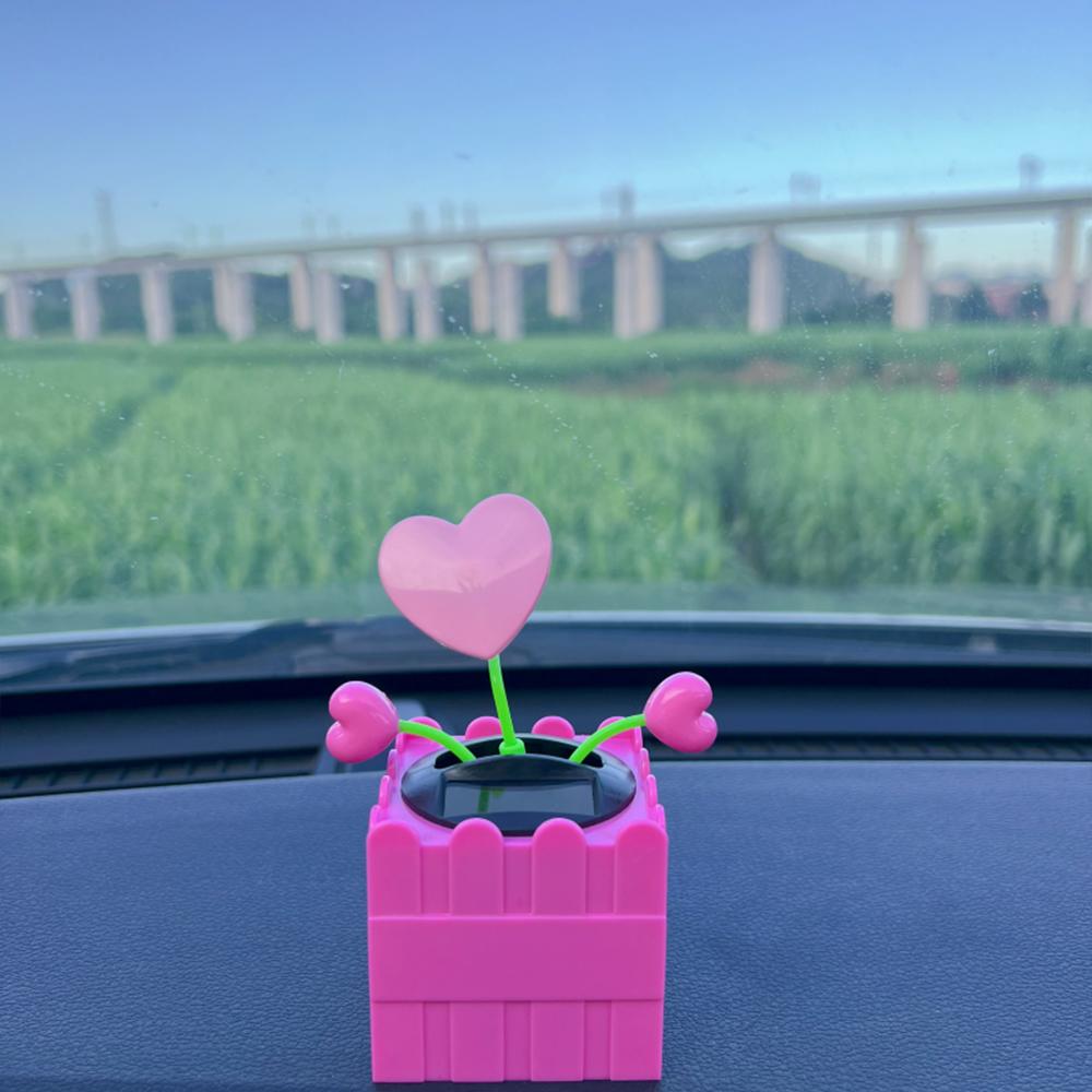 Schwingendes Herz Rosen Auto-Schmuckstück - Eine hübsche florale Dekoration für das Auto-Interieur und das Zuhause, ideal als Geschenk für Damen