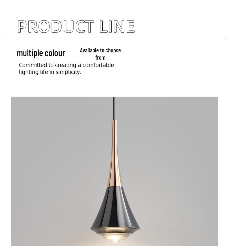 Minimalist Italian-Style Adjustable Pendant Light for Bedroom, Entryway, or Dining Room.