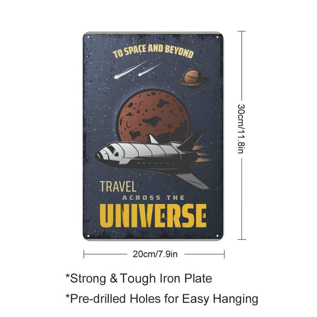 1 Pack Aged Retro Metal Sign with Distressed Rust Look for Interior Design Corners, Options Include 20x30cm or 30x40cm