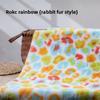 Rainbow Tie-Dye Plush Fabric By The Meter for DIY Toy Blanket Pillow Carpet Doll Sofa Hat Sewing Imitation Rex Rabbit Fur Cloth
