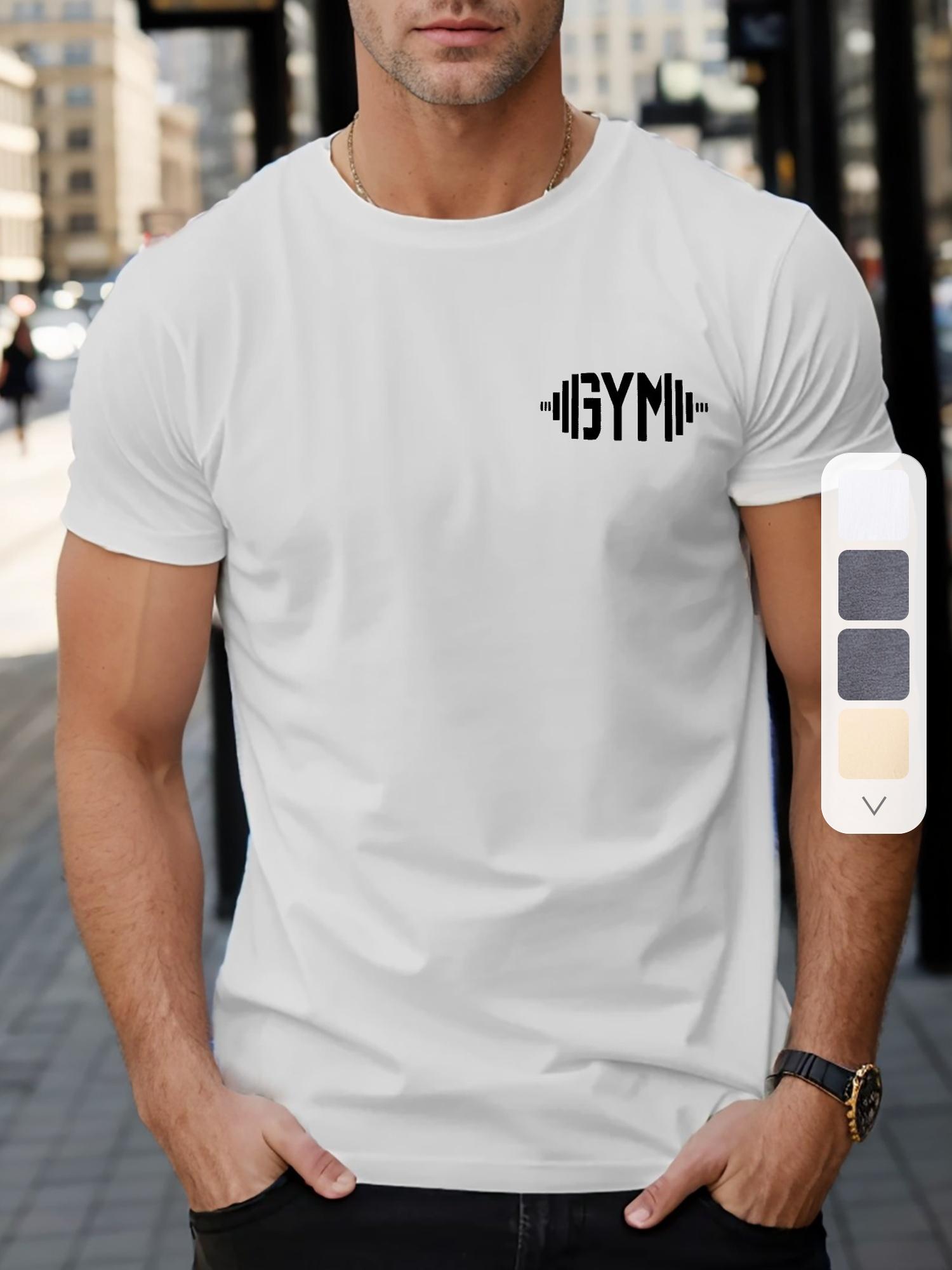 

Gym Barbell Men Cotton TShirt Athletic Casual Fit White Gym Workout Muscle Training Street Style - Men s Summer Cotton Graphi... 5XL різнокольоровий