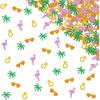 120pcs Flamingo Plam Tree Confetti, Tropical Bachelorette Table Confetti, Pink Glitter Palm Springs Before the Ring Table Scatter for Love Island