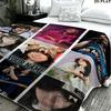 1PC Billie Eilish Custom Name Patterned Flannel Blanket Suitable For All Seasons for Home Decor Warmth and Comfort Gifts Holiday Present