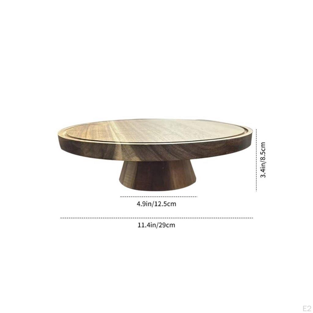 Wood Cake Display Elegant Appearance Wooden Stand Shatterproof Multifunctional Serving Platter