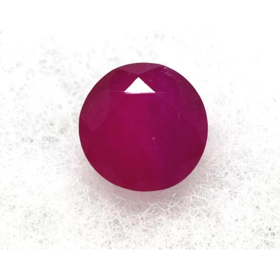 Flawless Red Bixbite Beryl Natural 7.70 Ct Round Cut AAA Certified Gemstone