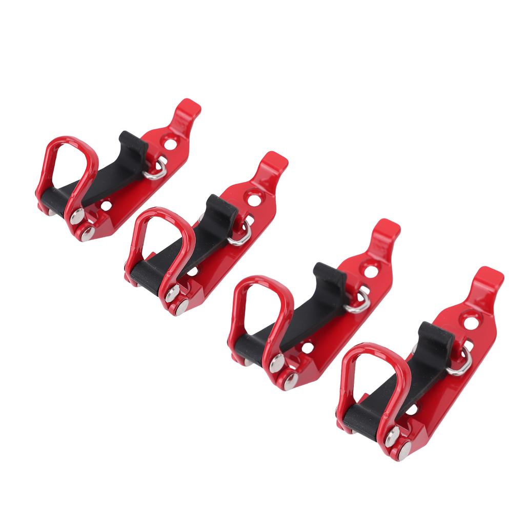 4PCS Shovel Mount for Roof Rack Zinc Alloy Metal Rubber Axe Clamp Mounting Brackets Kit for Trailers Off Road Trucks Red