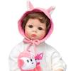 21inch Sleeping for Doll Action Figures Interaction Toy Vinyl Comfort Stuffed for Doll Caucasian Cute Reborns with Eyes-