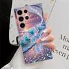 Colorful Butterfly Metal Paint Glass Phone Case Suitable for Samsung Galaxy S26 S25 S24 S22 S21 S20 FE/Ultra/Plus Anti Drop
