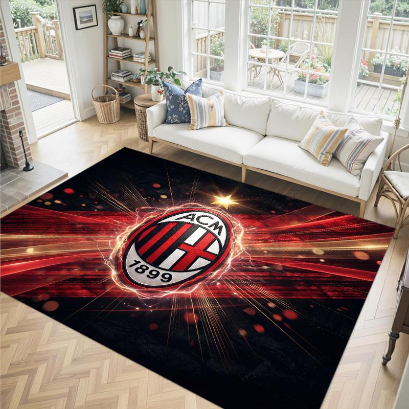 AC Milan Design Crystal Velvet Carpet Cozy Non?Slip Printed Rug For Bedroom Living Room Entrance