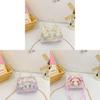 Childrens Cute Princess Crossbody Bag With Artificial Pearl Decoration And Embroidery Design For Daily Use