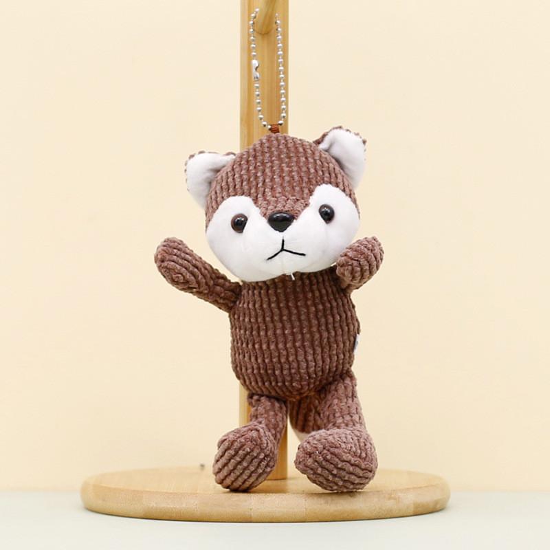 

Endearing Plush Husky Keychain Stuffed Dog Toy Bag Decoration And Gift Item Chestnut Dog