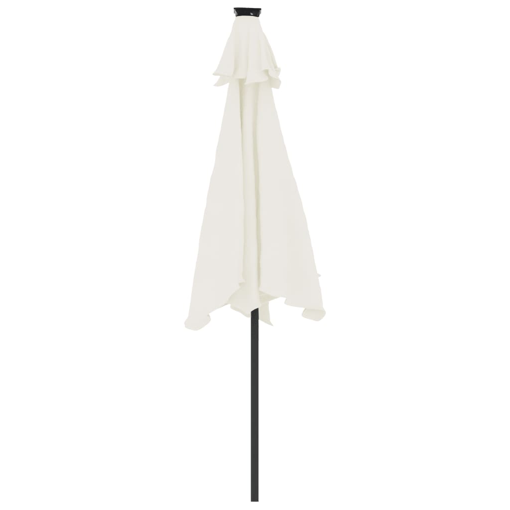 Vidaxl Parasol Ogrodowy Na Stalowym Słupku, Biały, 225X225X212 Cm