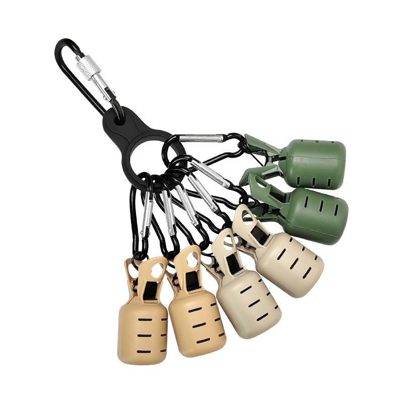 New Squid Jig Bait Protector Kit Webfoot Octopus Egi Hooks Cover Cuttlefish Umbrella Lure Cap with Retractable Buckle Carabine