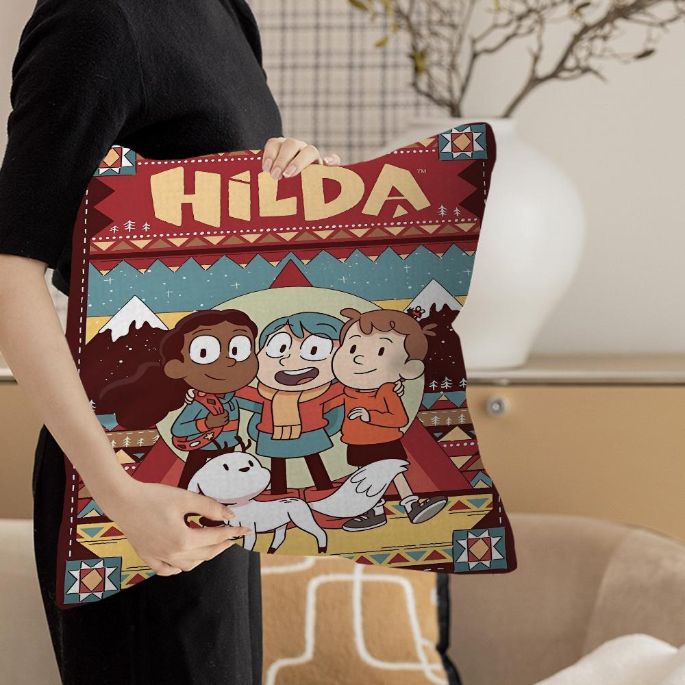 Animated TV Series H-Hilda Pillow Cushion Cover Pillowcase Living Room Sofa Home Decor Customized