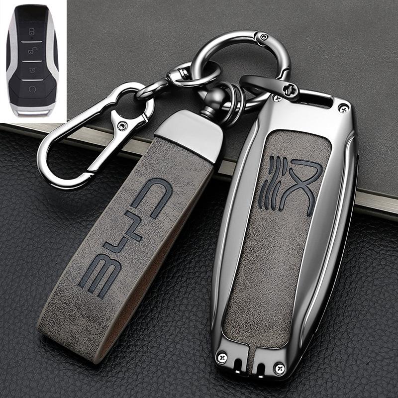BYD Han Key Case for DMI 2022 Model - Men's EV Qianshan Cui Genesis Edition Key Shell with Buckle