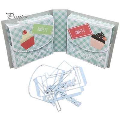 Molde de corte de metal para caixa de papelão, faça você mesmo, scrapbook, cartões de papel, estêncil artesanal
