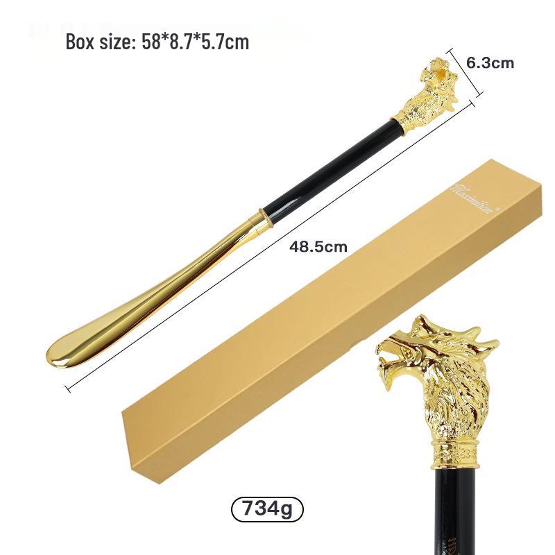 Maximilian Luxury Shoehorn with Metal and Wood Handle for Home or Hotel Use