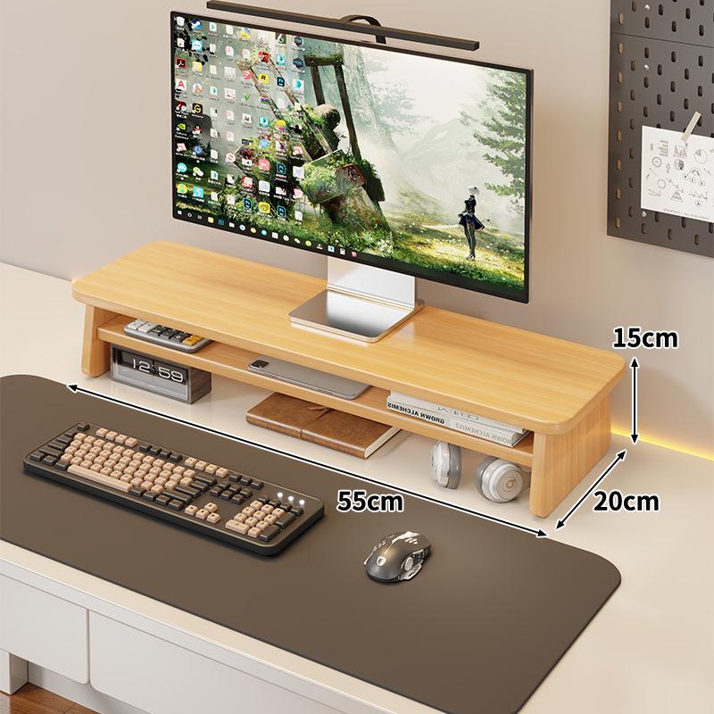 Adjustable Monitor & Laptop Desk Stand with Storage