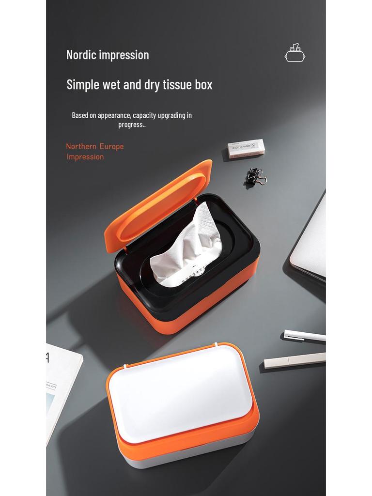 Multifunctional Dustproof Tissue & Mask Storage Box with Lid