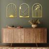 Metal Home Decor: Minimalist Bohemian Abstract Line Iron Wall Hanging for Chic Spaces