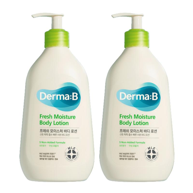 Derma:B Fresh Moisture Body Lotion Double Set (400ml + 400ml)