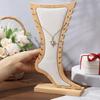 Foot Shaped Velvet Wooden Board Holder Creative Jewelry Hanging Stand Necklace Display Stand  Store