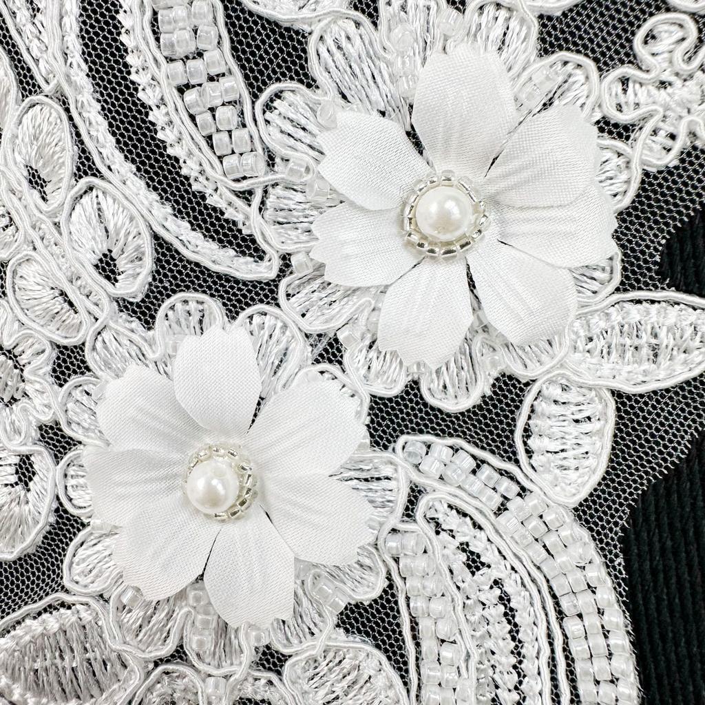 Lace Three-Dimensional Flower Bead Clothing To Flower Accessories, Handmade Diy Wedding Dress Decoration Fashion Accessories