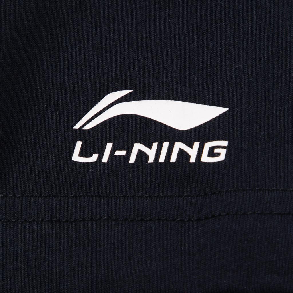 Li-Ning Fashionable Versatile Casual Breathable Short Sleeve T-Shirt Unisex tops Black AHSW865-2