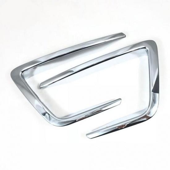 Chrome Front Fog Light Eyelid Lid Cover Trim For 2018- Ford Expedition 2pcs