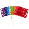 Day Of The Dead Decoration Hollowed Out Square Garland Plastic Bunting Banners Multicolor Mexican Banner Holiday Art Decoration