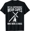 NEW LIMITED Funny Jesus Superhero Design Jesus Christ Cross T-Shirt