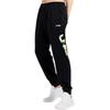 Li-Ning Sports Fashion Series Letter Print Drawstring Cuffed Mid-Waist Knitted Sports Pants Men bottoms Standard-Black YKLU275-3