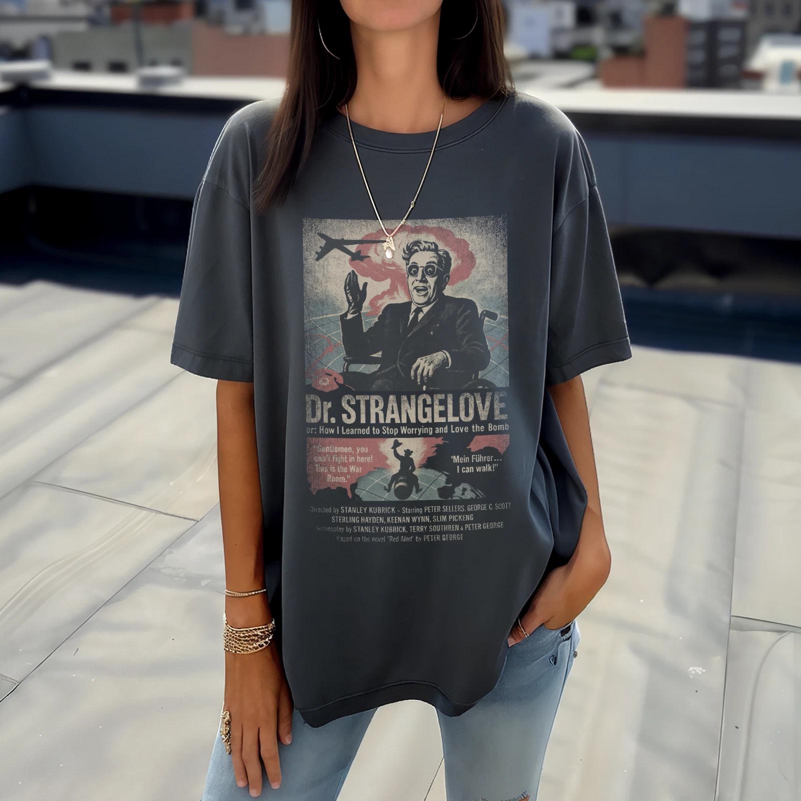 Dr Strangelove T shirt | Stanley Kubrick Retro Film Tee | Cold War Satire Movie S