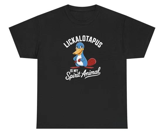 Lickalottapus Is My Spirit Animal T Shirt Funny Platypus Lover Meme Humor Tee S